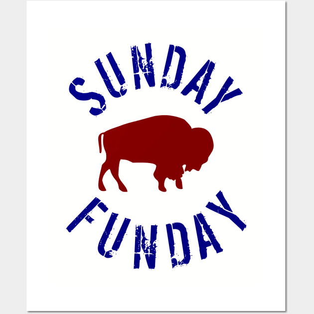 Buffalo Football Sunday Funday Wall Art by LaurenElin